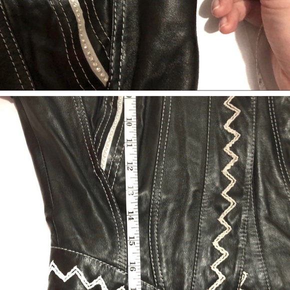 Foce 100% Leather Moto Jacket Sz 38 - Picture 5 of 5